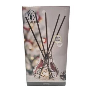Winter Ice LED Reed Diffuser Cardinals Mistletoe 5" NIB Studio 66